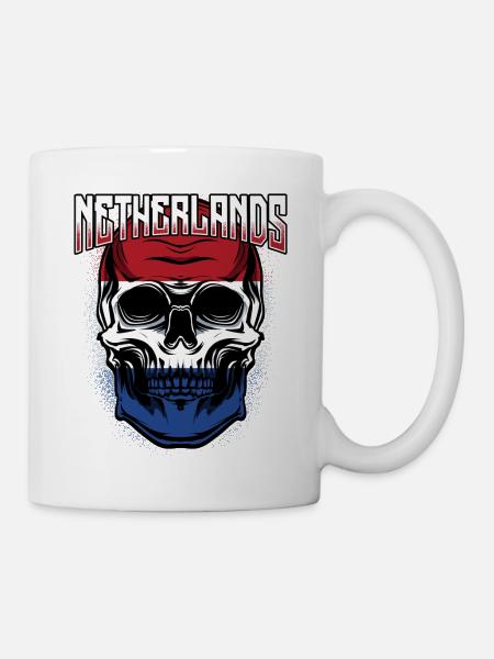 Niederländischer Totenkopf | Niederlande Geschenk - Tasse - Weiß