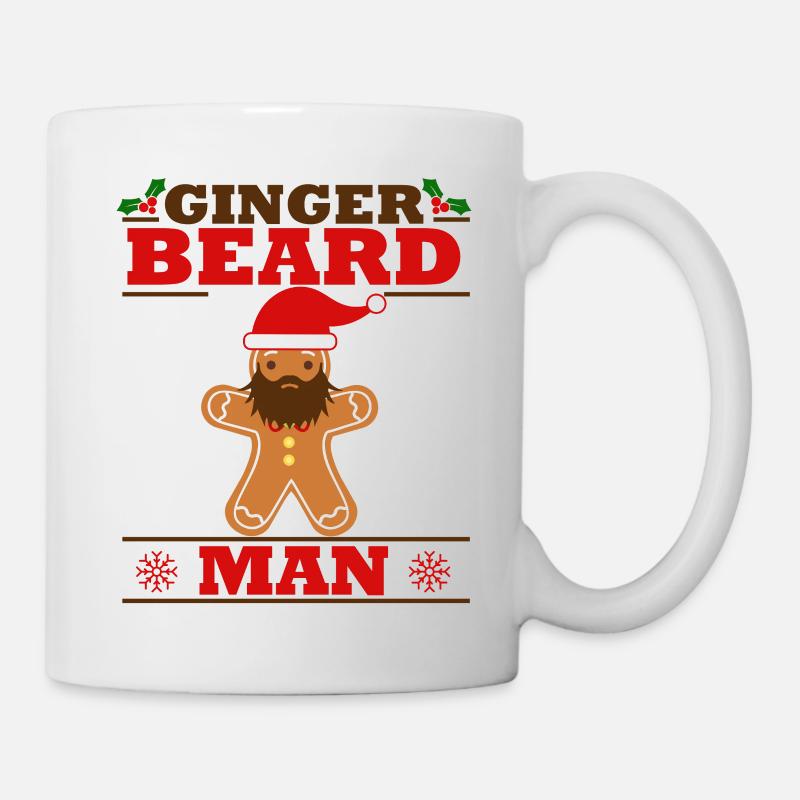 Lebkuchen Mann Bart Version Advent Weihnachten - Tasse - Weiß
