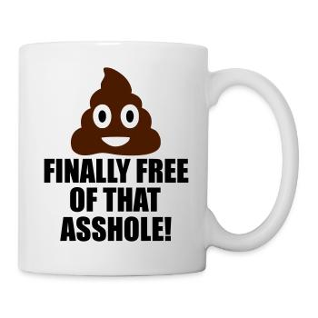 enfin libre citation drôle - Mug blanc - blanc - Droite