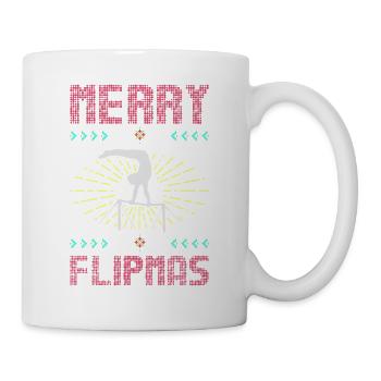 Merry Flipmas Christmas Gymnastics Sport Sweater - Mug - white - Right