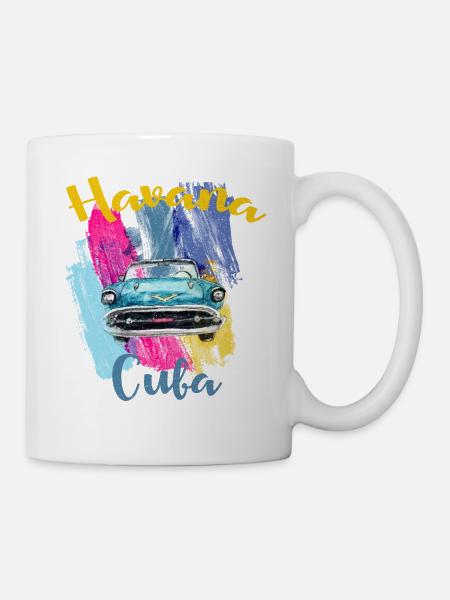 Classic Car Cuba Havana Vintage Car I Cuba T-Shirt - Mug - white