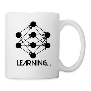 Machine Learning Neuronales Netz - Tasse - Weiß - Rechts