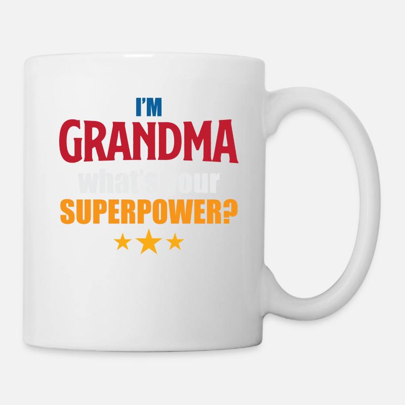 Grand-mère grand-mère avec superpuissance - Mug blanc - blanc