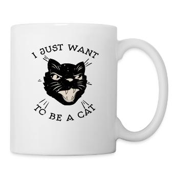 Drôle je veux juste être un cadeau de chat - Mug blanc - blanc - Droite
