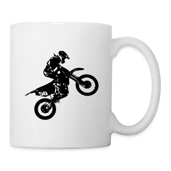 Motocross saut en l’air, hors route - Mug blanc - blanc - Droite