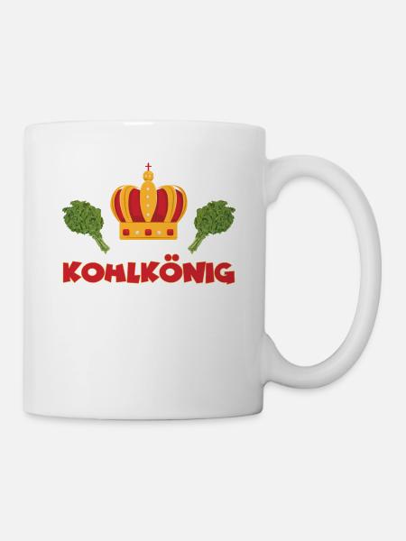 Kohlkönig auf der Kohltour mit Krone als Geschenk - Tasse - Weiß
