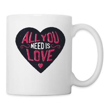 Liebe Love - Tasse - Weiß - Rechts