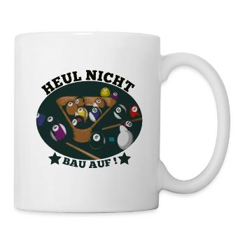 Billard Shirt · Kugeln · Heulen Geschenk - Tasse - Weiß - Rechts