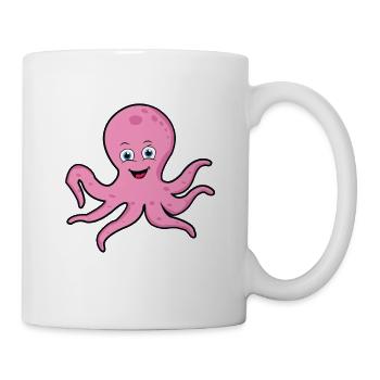 Kraken Oktopus Manga Comic Süß Meerestier Geschenk - Tasse - Weiß - Rechts