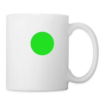 Grüner Punkt - Tasse - Weiß - Rechts