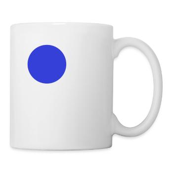 Blauer Punkt - Tasse - Weiß - Rechts