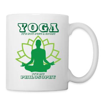 Yoga Lotus Meditation Sport - Tasse - Weiß - Rechts