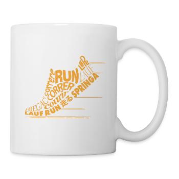 Funny Running Shirt Run Worldwide Cool Gift For - Mug - white - Right