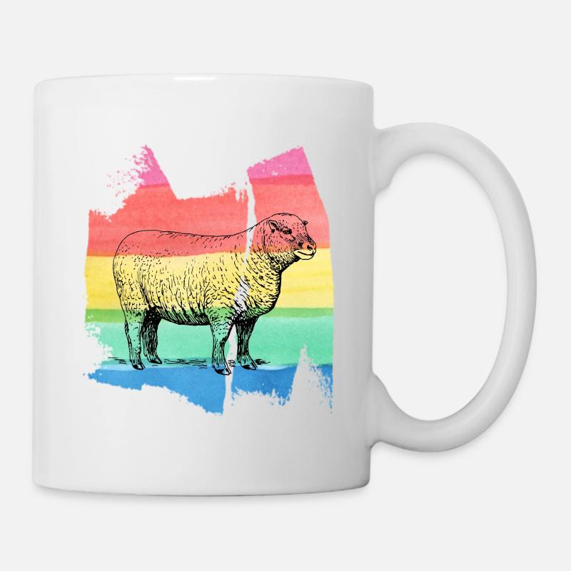 Schaf sheep black sheep lamm t shirt geschenk - Tasse - Weiß
