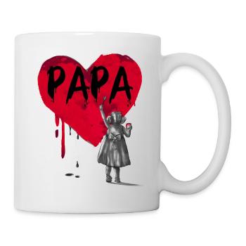 Papa - Tochter - Tasse - Weiß - Rechts