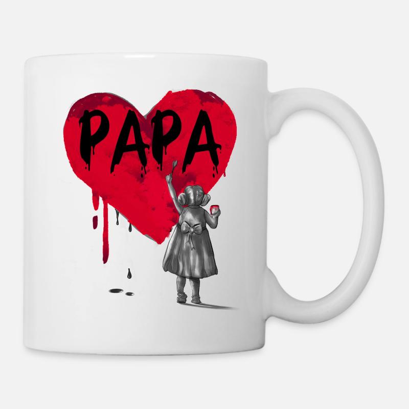 Papa - Tochter - Tasse - Weiß