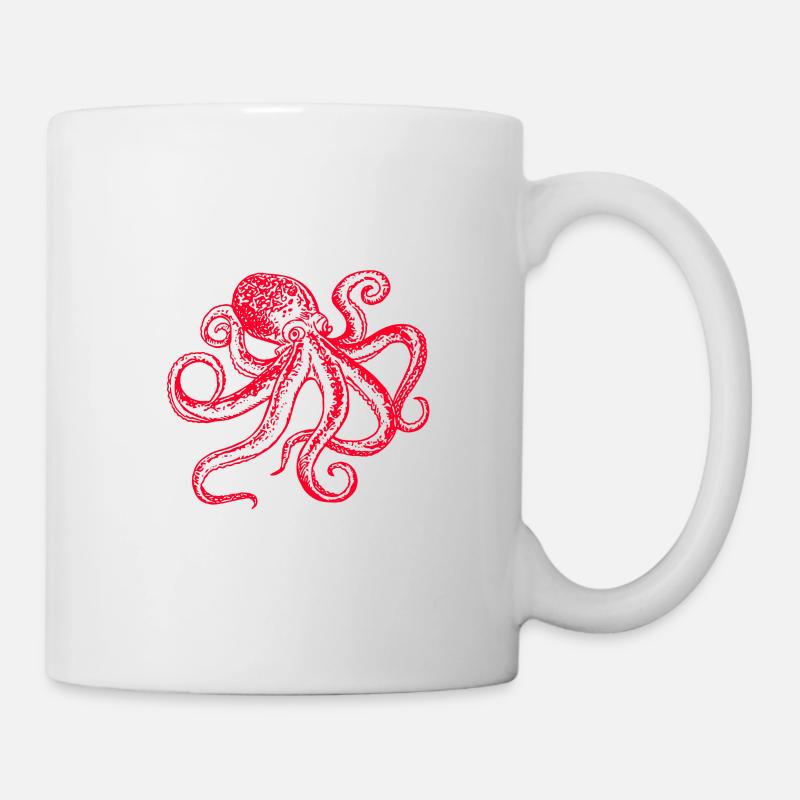 Octopus Octopus Chemise Octopus Rouge - Mug blanc - blanc