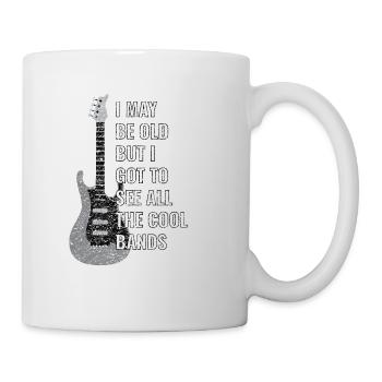Rock and Roll Guitar Bassist Music Retro Vintage - Mug - white - Right