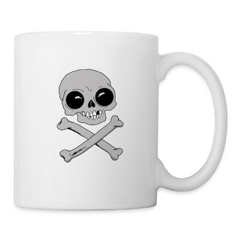 ☠️ Tshirt Bones & Skulls Geschenkidee für Freunde - Tasse - Weiß - Rechts