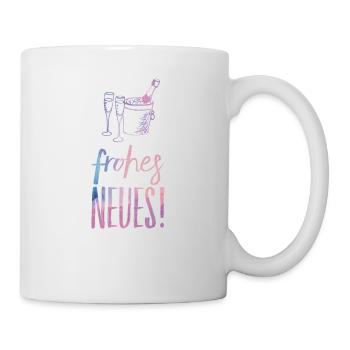 New Year's Eve 2018 T-Shirt Happy New Sparkling Wine Knaller - Mug - white - Right