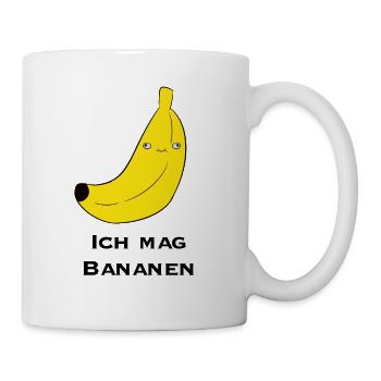 Banane / Banana - Ich mag Bananen - Tasse - Weiß - Rechts