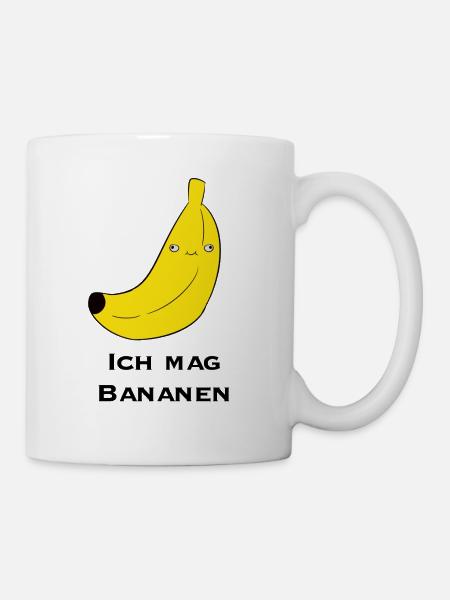 Banane / Banana - Ich mag Bananen - Tasse - Weiß
