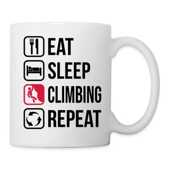 Eat Sleep Climbing Repeat - Mug - white - Right