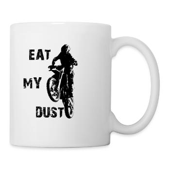 mange ma poussière, cool t-shirt de moto pour motocross - Mug blanc - blanc - Droite