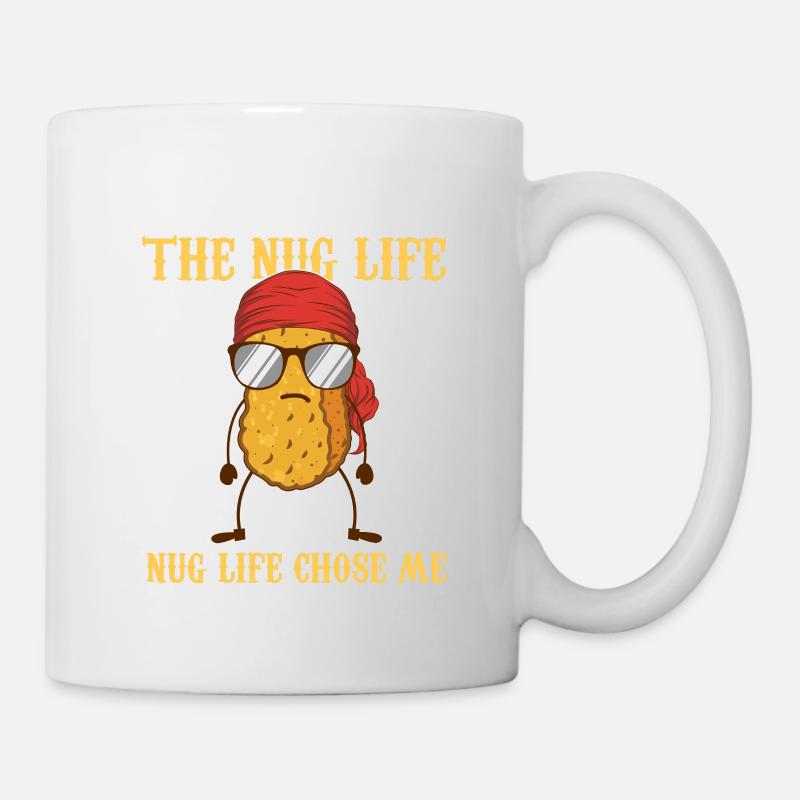 Nug Life Funny Food Cool Chicken Nugget Gift - Mug - white