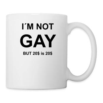 Not gay - Mug blanc - blanc - Droite
