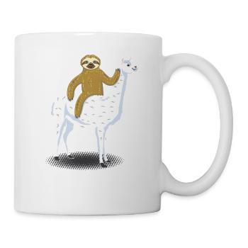 Paresseux lama paresseux lama alpaga lama - Mug blanc - blanc - Droite