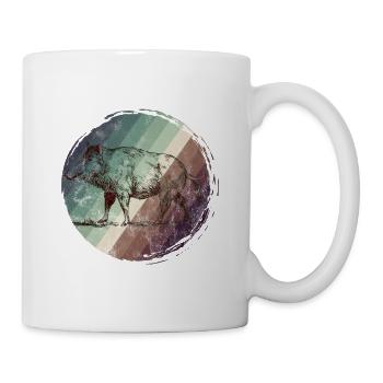 Wildschwein Jäger Schießen Wildnis Keiler Wald - Tasse - Weiß - Rechts