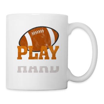 Play Hard! Play American Football Gift Sports - Mug - white - Right