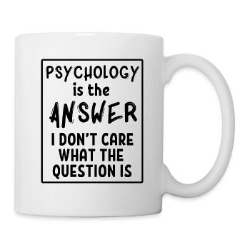 La psychologie est la solution - Mug blanc - blanc - Droite