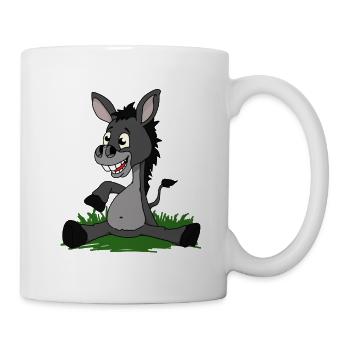 Funny donkey baby or kid tshirt gift - Mug - white - Right