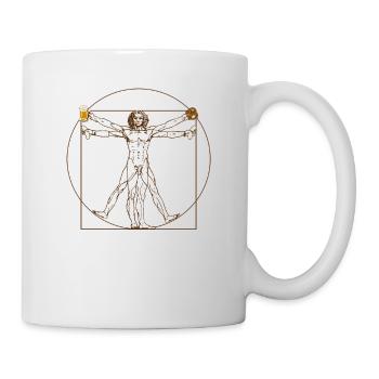 Vitruvienne Homme BlancWurst Bière - Mug blanc - blanc - Droite