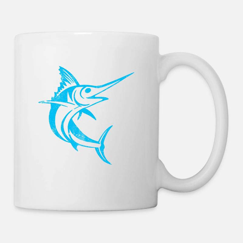 Dearadh Bronntanais Ainmhithe Éisc Blue Marlin - Tasse - Weiß