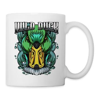 Canard sauvage moderne | Idée de cadeau animal oiseau à la mode - Mug blanc - blanc - Droite