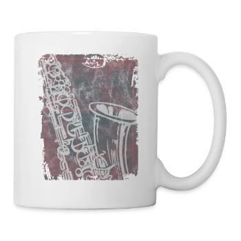 Saxophone Jazz Swing Classique Retro Ska Punk Rock - Mug blanc - blanc - Droite