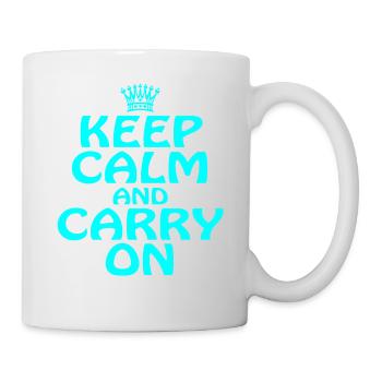 "Keep Calm Carry On" für chillige und coole Personen - Tasse - Weiß - Rechts