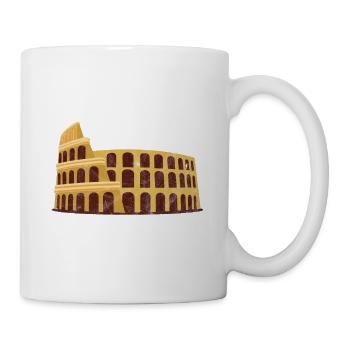 Kolosseum Amphitheater Römer Antike Geschenk - Tasse - Weiß - Rechts