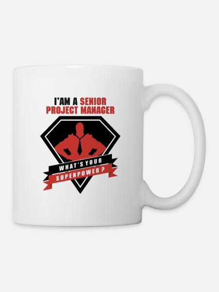 Je suis chef de projet senior - Mug blanc - blanc