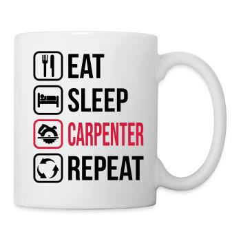 Eat Sleep Carpenter Repeat - Mug - white - Right