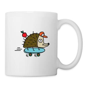 Skateboard Igel Skateboarding Freestyle Hobby Kind - Tasse - Weiß - Rechts