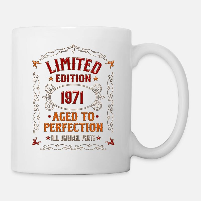 1971 né - anniversaire né 1971 - Mug blanc - blanc