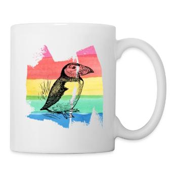 Puffin Puffin Parrot Diver T Shirt - Mug blanc - blanc - Droite