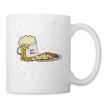 Pizza and beer pizza service pizzeria gift - Mug - white - Right