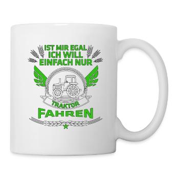 Landwirt Shirt · Traktor Liebe · Einfach Geschenk - Tasse - Weiß - Rechts