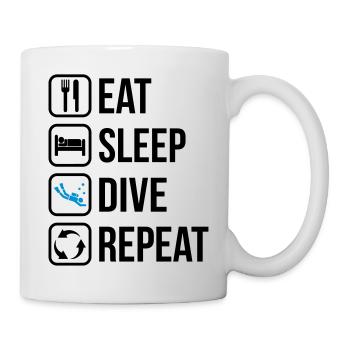 Eat Sleep Dive Repeat - Mug - white - Right