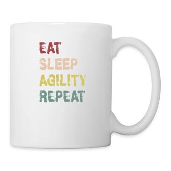 Eat Sleep Agility Repeat Design Gift Idea - Mug - white - Right